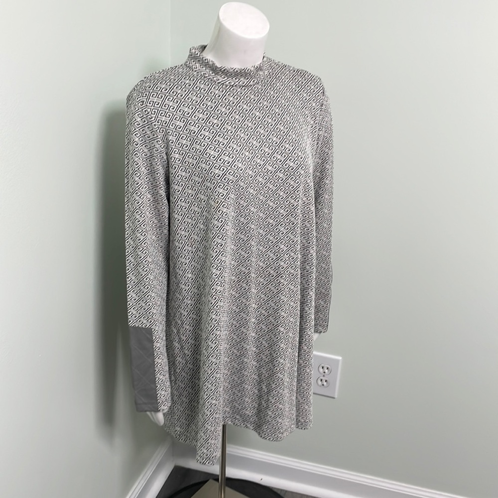 Tyler Boe Jacquard Geometric Pattern Tunic Dress